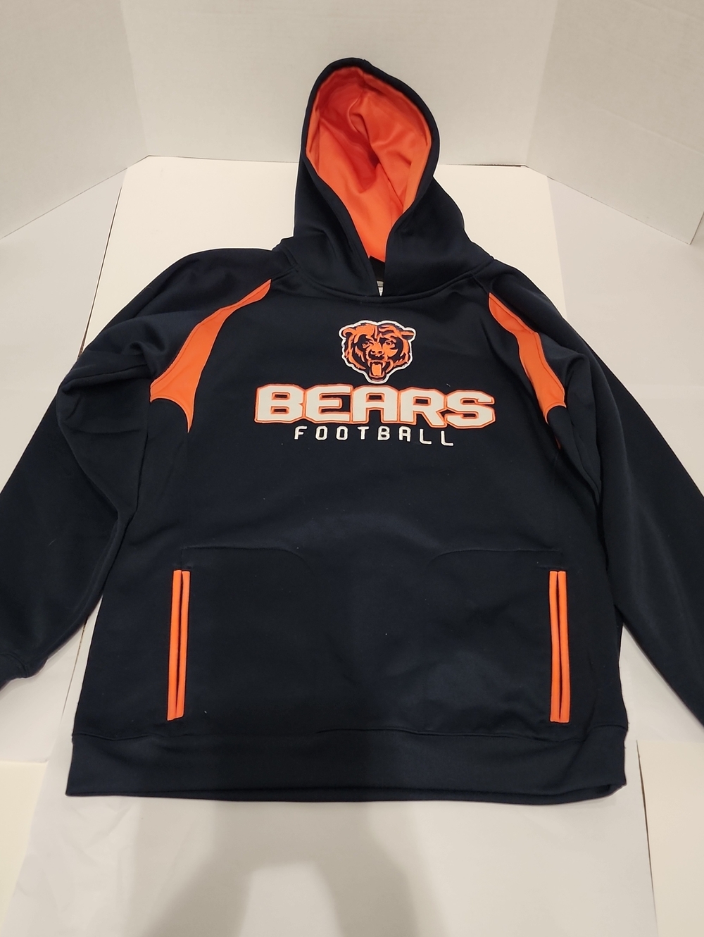 Chicago Bears Youth Hooded Sweatshirt - Navy & Orange